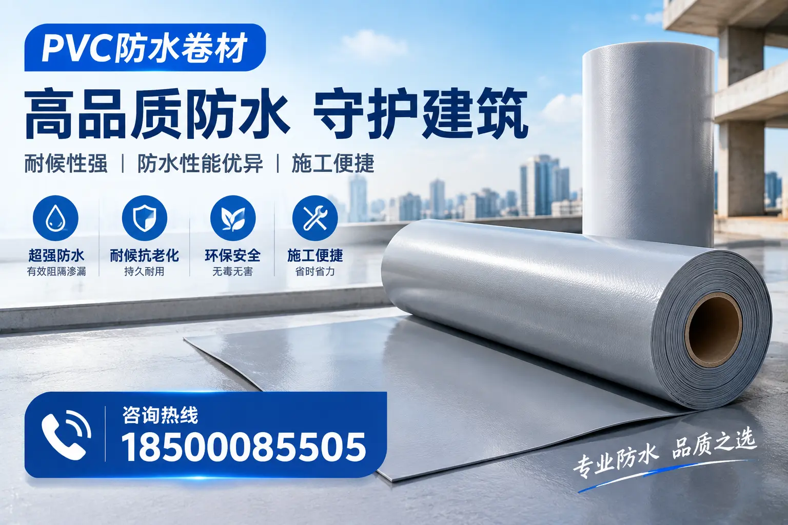 PVC防水卷材的防水效果评测，适合台州的科学依据